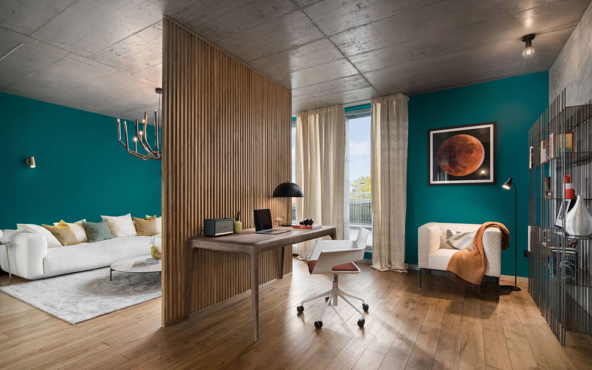 Meuble intégré à la composition d’ensemble de l’appartement